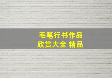 毛笔行书作品欣赏大全 精品